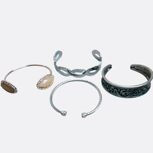 Cuff Bracelets Various Tones Materials Lot